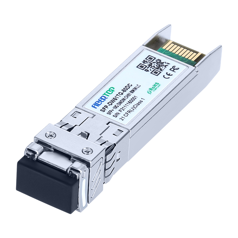 Cisco® SFP-10G-ZR-29.55 متوافق مع 10G DWDM SFP + جهاز الإرسال والاستقبال C-Band CH60 100 جيجا هرتز 1529.55 نانومتر 80 كم LC