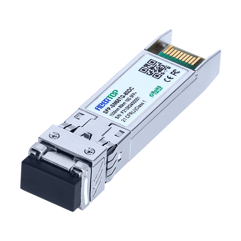 بروكيد® 10G-SFPP-ZR متوافق مع 10GBase-ZR SFP + جهاز الإرسال والاستقبال SMF 1550nm 80km LC DOM