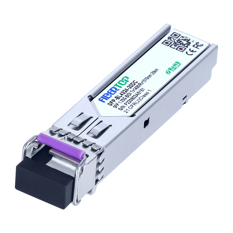 جونيبر® SFP-GE20KT14R13 متوافق مع 1000Base-BX BIDI SFP جهاز الإرسال والاستقبال SMF 1490nm Tx / 1310nm Rx 20km قبة LC واحدة