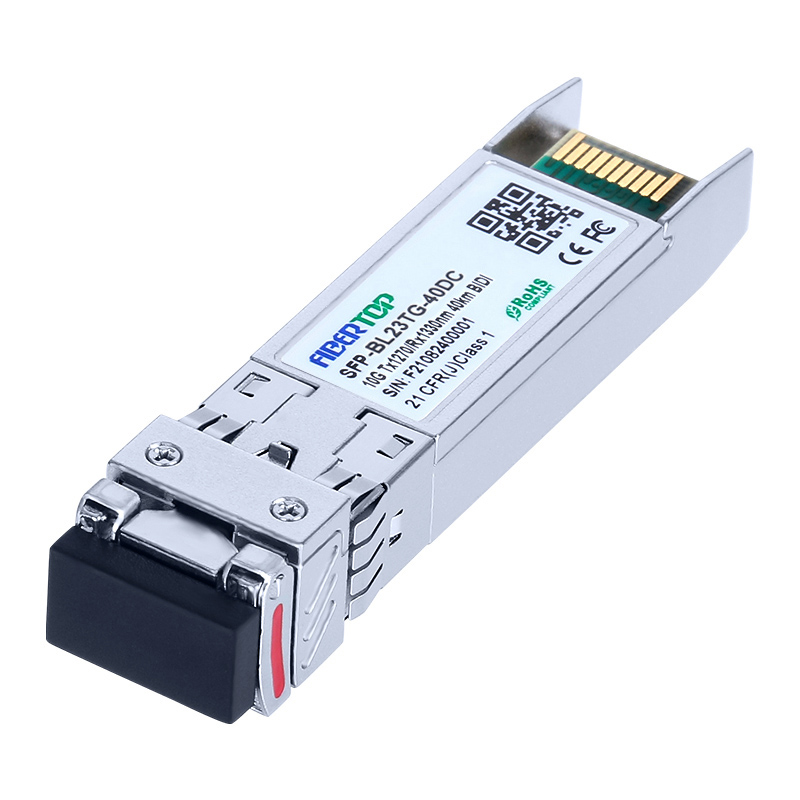 MikroTik® S + 23LC40D متوافق مع 10G BIDI SFP جهاز الإرسال والاستقبال SMF 1270nm Tx / 1330nm Rx 40km مفرد LC DOM