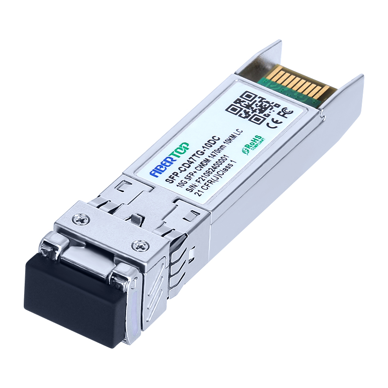 Cisco® CWDM-SFP10G-1470-10 متوافق مع 10G SFP + CWDM جهاز الإرسال والاستقبال SMF 1470nm 10km LC DOM