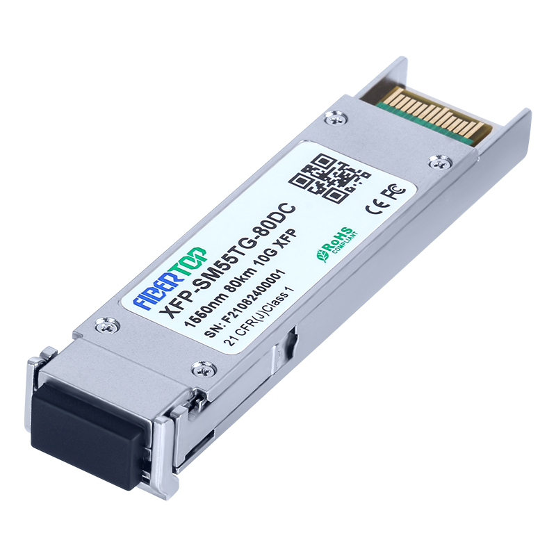 HW® XFP-STM64-SM1550-80km متوافق مع 10GBASE-ZR XFP جهاز الإرسال والاستقبال SMF 1550nm 80km Duplex LC DOM