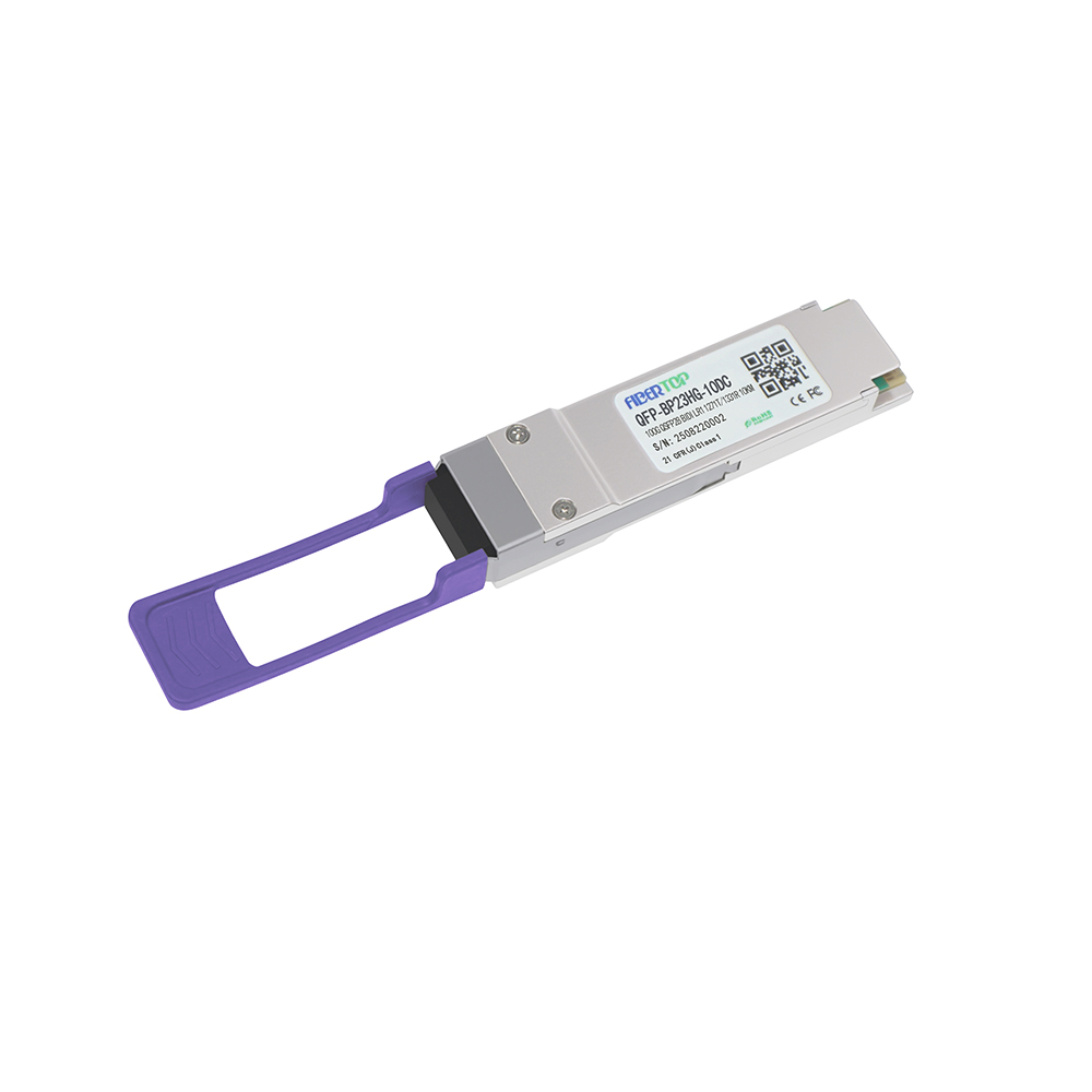 وحدة الإرسال والاستقبال الضوئية FIBERTOP 100G QSFP28 BiDi LR 10 كم 1271 نانومتر / 1331 نانومتر SM LC